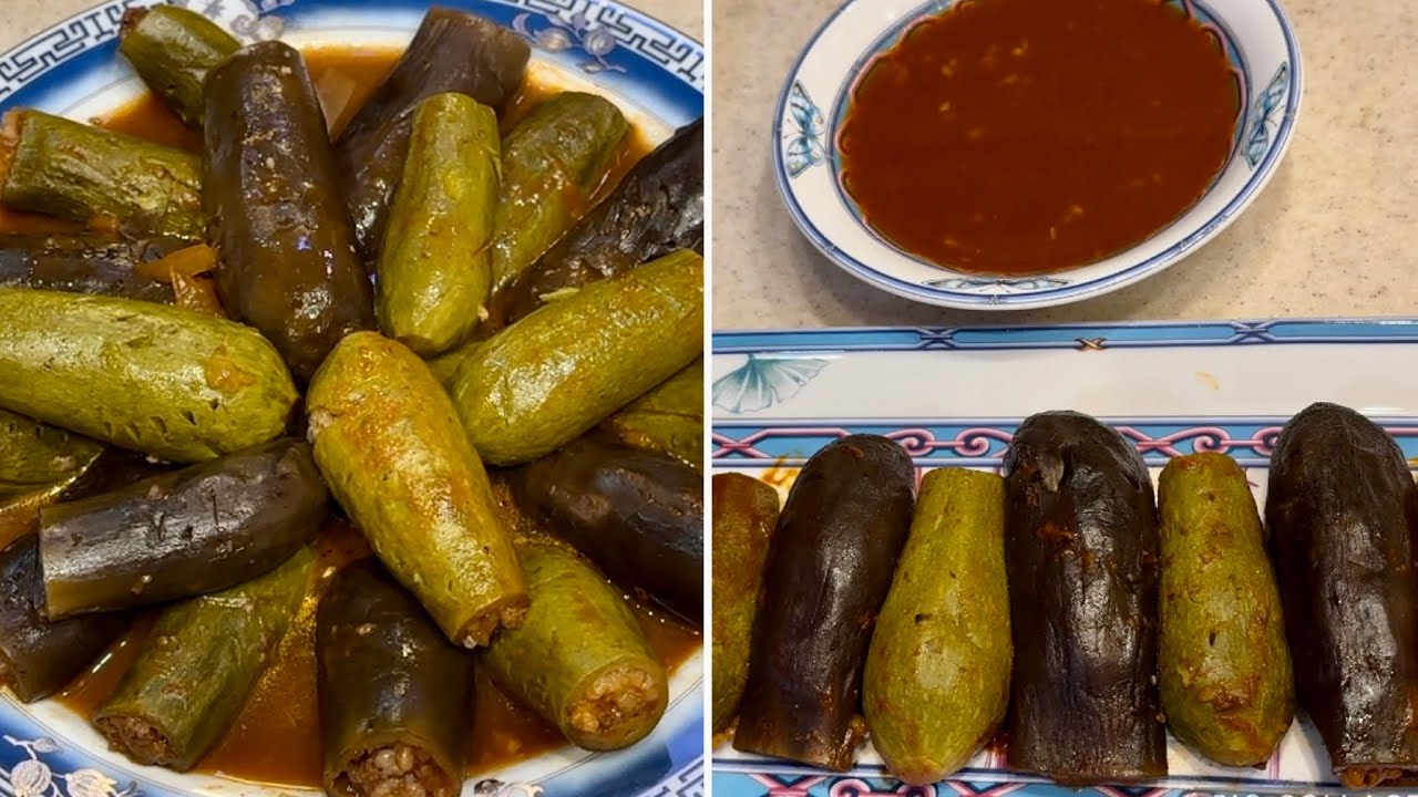 Stuffed Zucchini and Eggplants in Lebanese way |كوسى وباذنجان محشي بالطريقة اللبنانية