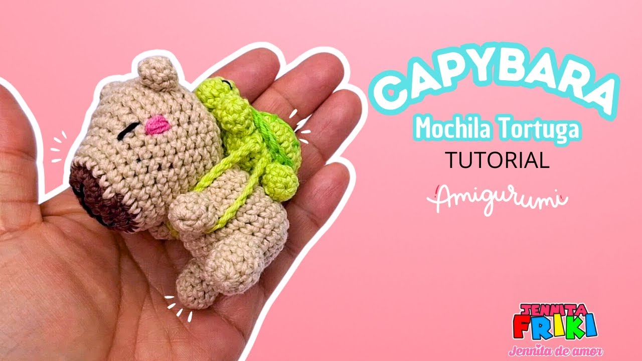 CAPYBARA con Mochila Tutorial -Amigurumi-Patrón en video Ingles-Español