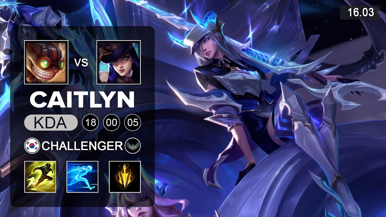 T1 Peyz Caitlyn vs Ziggs ADC - KR Challenger - Patch 16.03 Season 16