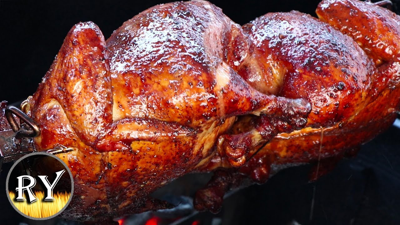 Rotisserie Chicken - 2 Chickens, 1 Rub, 2 Sauces On The Weber Kettle