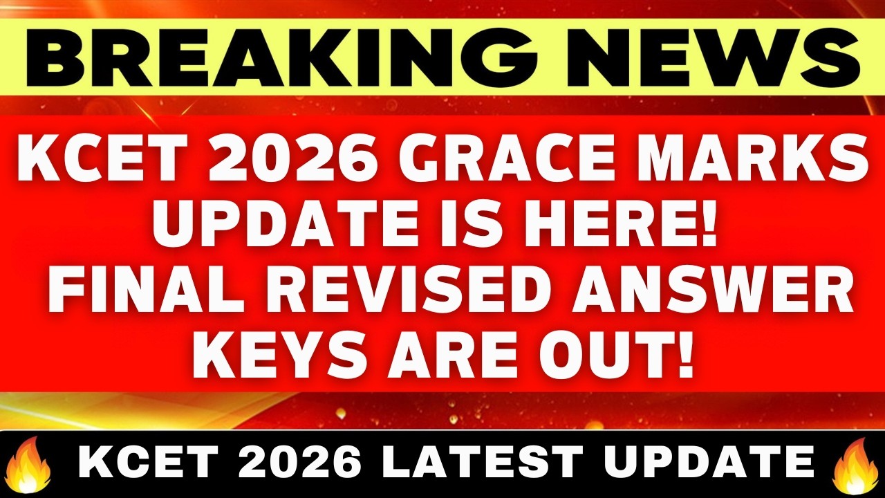 KCET 2026 Grace Marks | UGCET 2026 Final Revised Answer Keys officially released by KEA! 📢 #kcet2026