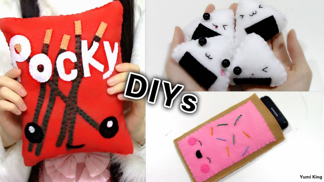 3 Cute Gift DIYs: DIY Pocky Plush + DIY Tart Plush Phone Case + DIY Onigiri Plush+ Cheap Haul