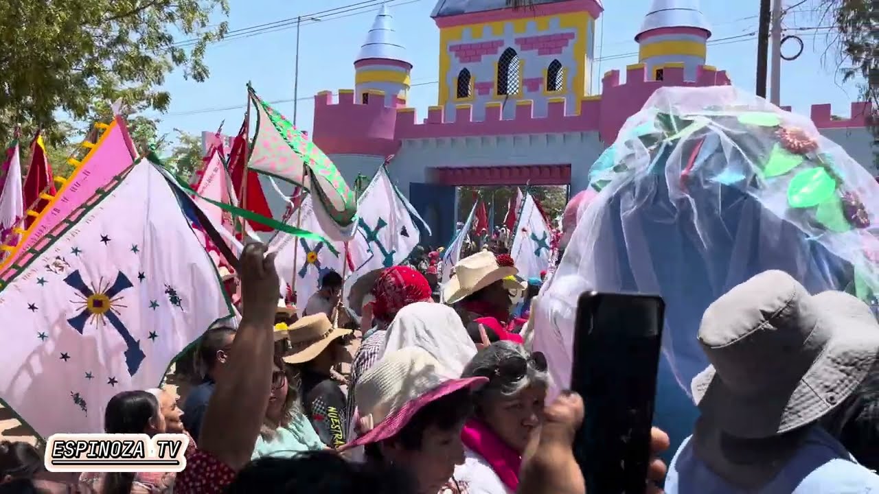 Llegando a Etchojoa al encuentro, Caminata 2024 Fiestas del Espíritu Santo