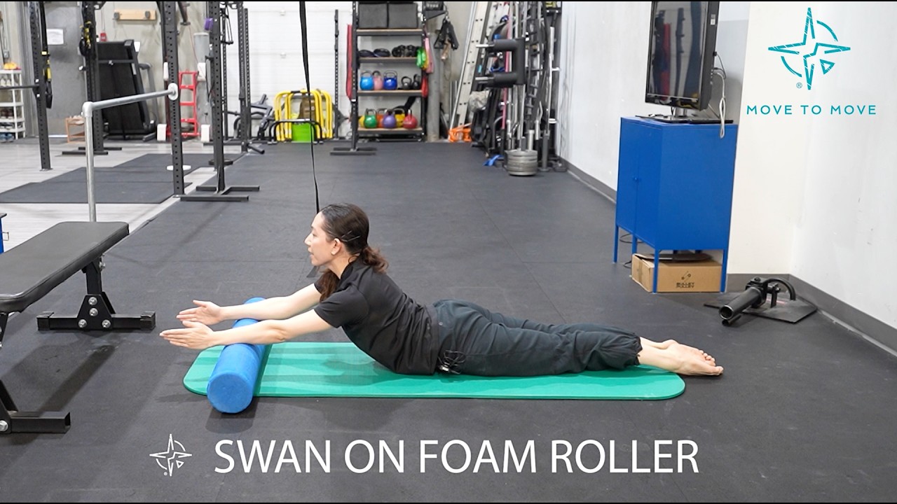 SWAN ON THE FOAM ROLLER