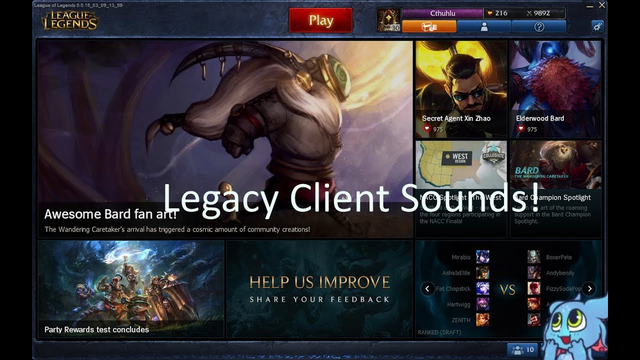 Old League Of Legends - Legacy Client Sound Effects