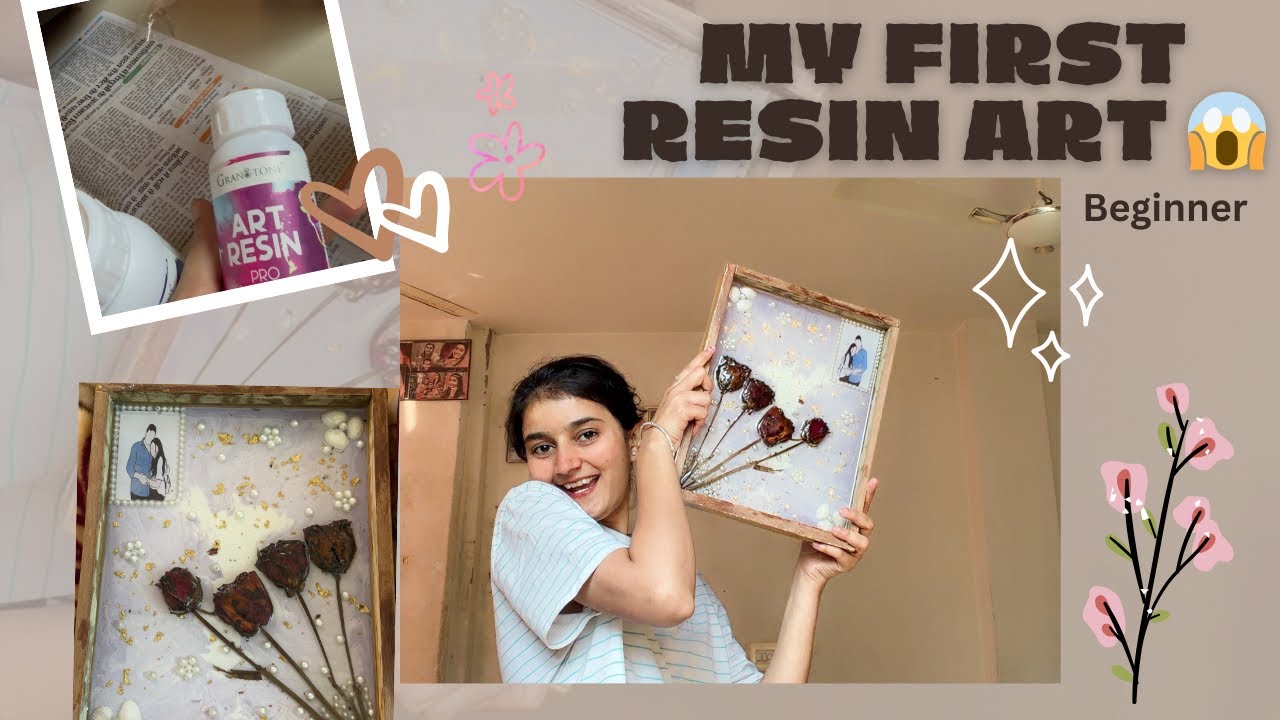 Beginner Resin Art | First Time Full Process😱