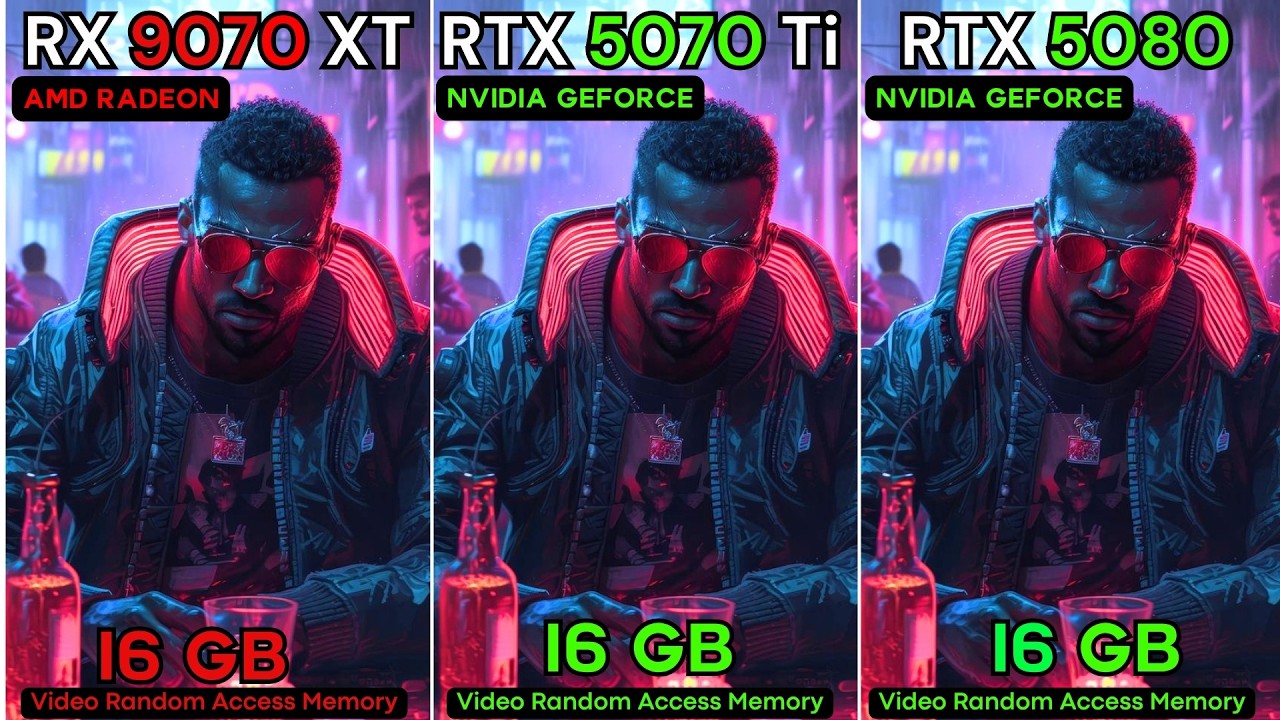 RTX 5070 Ti VS RTX 5080 VS RX 9070 XT+ Ryzen 7 9800X3D | 20 Games Tested in 1080P, 1440P & 4K!