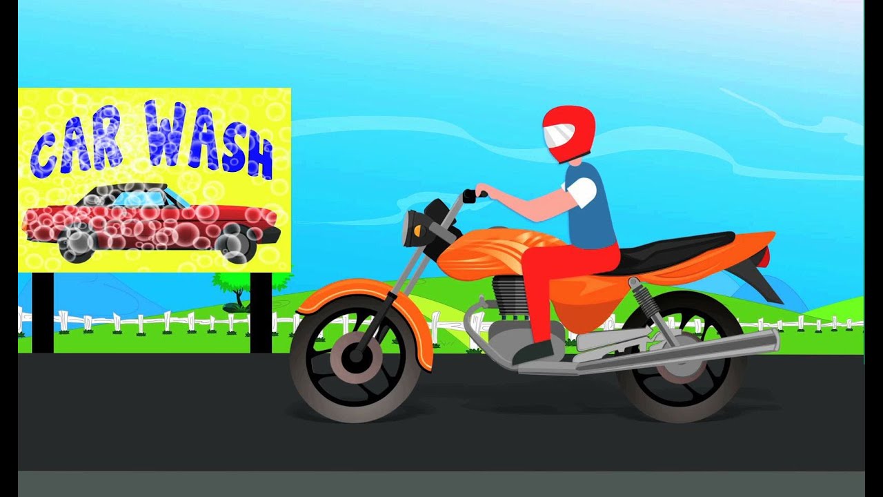 Bike Car Wash | Bike videos  for kids