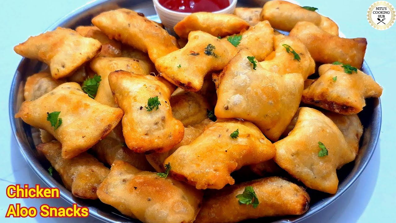 Crispy & New Chicken Aloo Snacks Recipe |Make & Freeze Chicken Potato Snacks |Chicken Starter Recipe