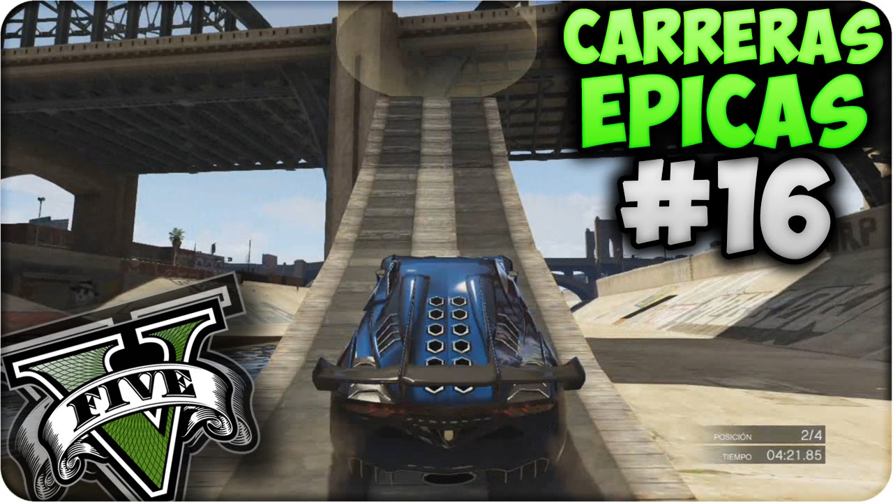GTA V Online - Super Saltos al Cielo!! - Carreras Épicas #16 - Funny Moments GTA 5