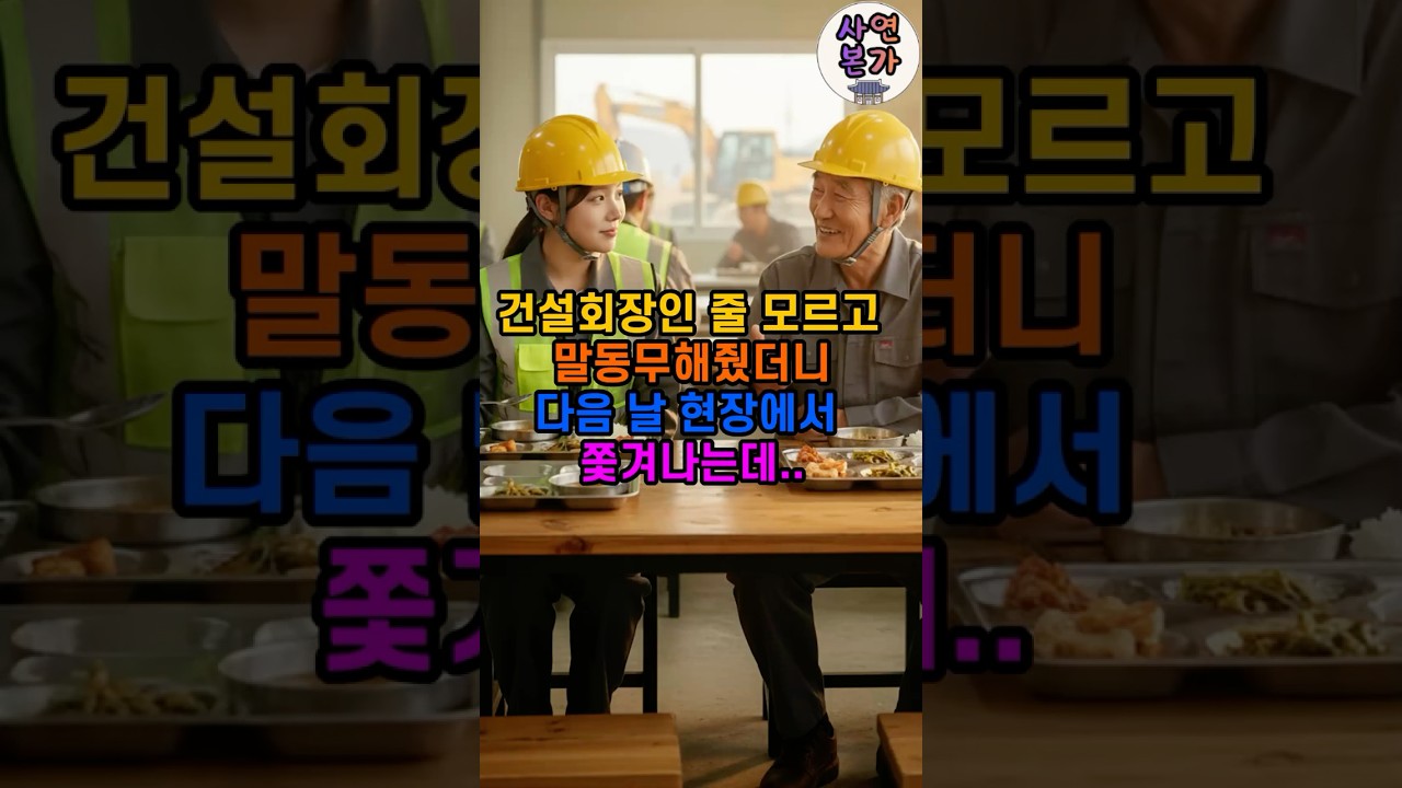 건설회장인 줄 모르고 말동무해줬더니 다음 날 현장에사 쫓겨난 가난한 일용직 #오디오북 #인생사연 #감동사연 #오디오북