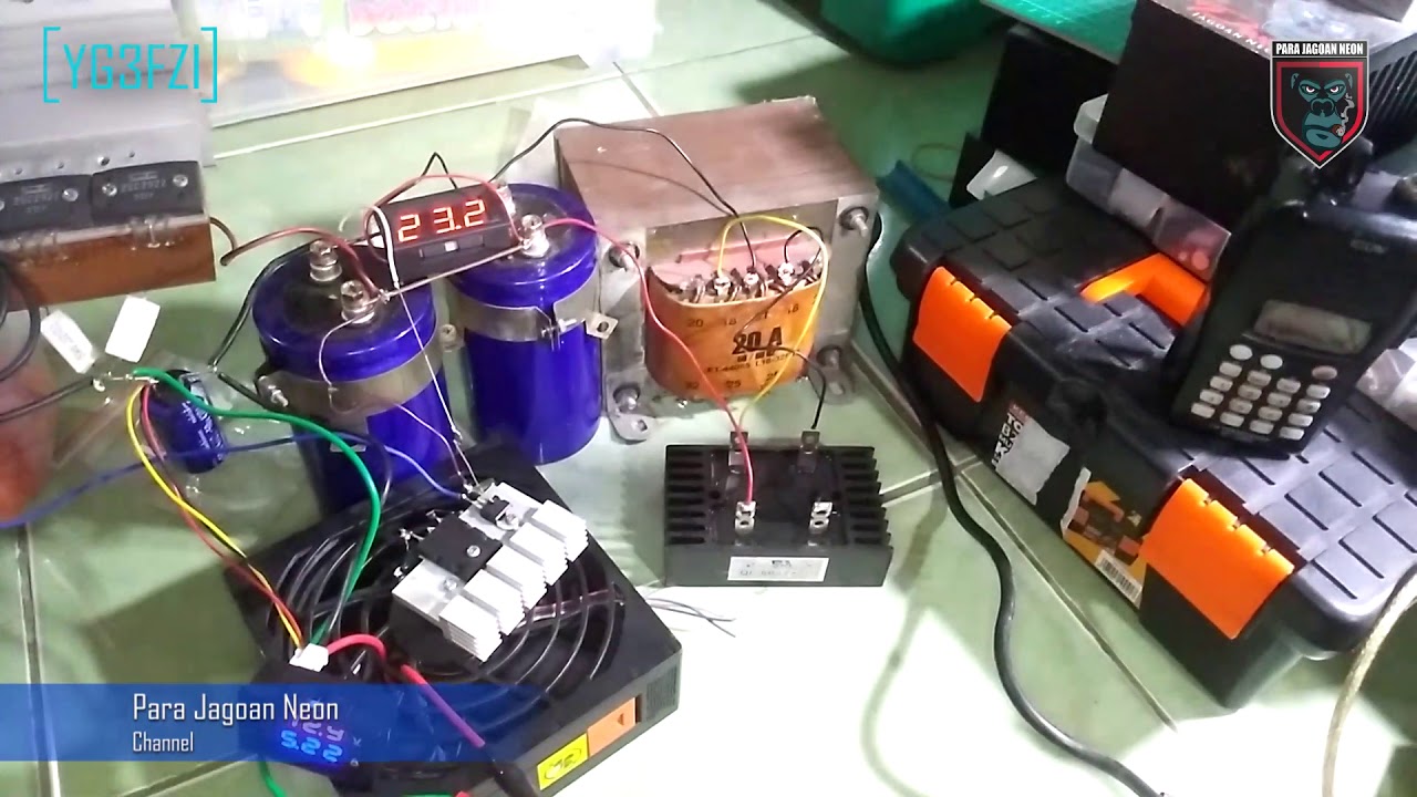 MEMBUAT POWER SUPPLY RIG DENGAN TRAVO ERA 20A : TES DENGAN RIG YAESU FT-2900 CEK POWER DG SWR SX-400