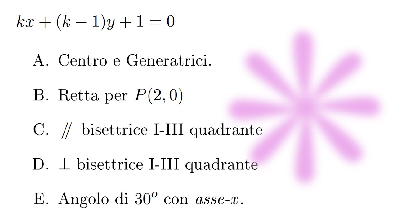FASCI DI RETTE - ESERCIZI SVOLTI - Ripetizioni di Matematica