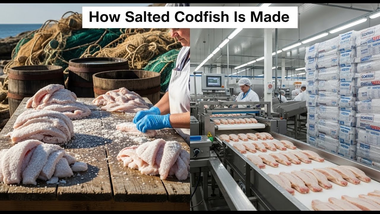 How Salted Codfish Is Made | Modern Cod Fishing Technology | Food Factory