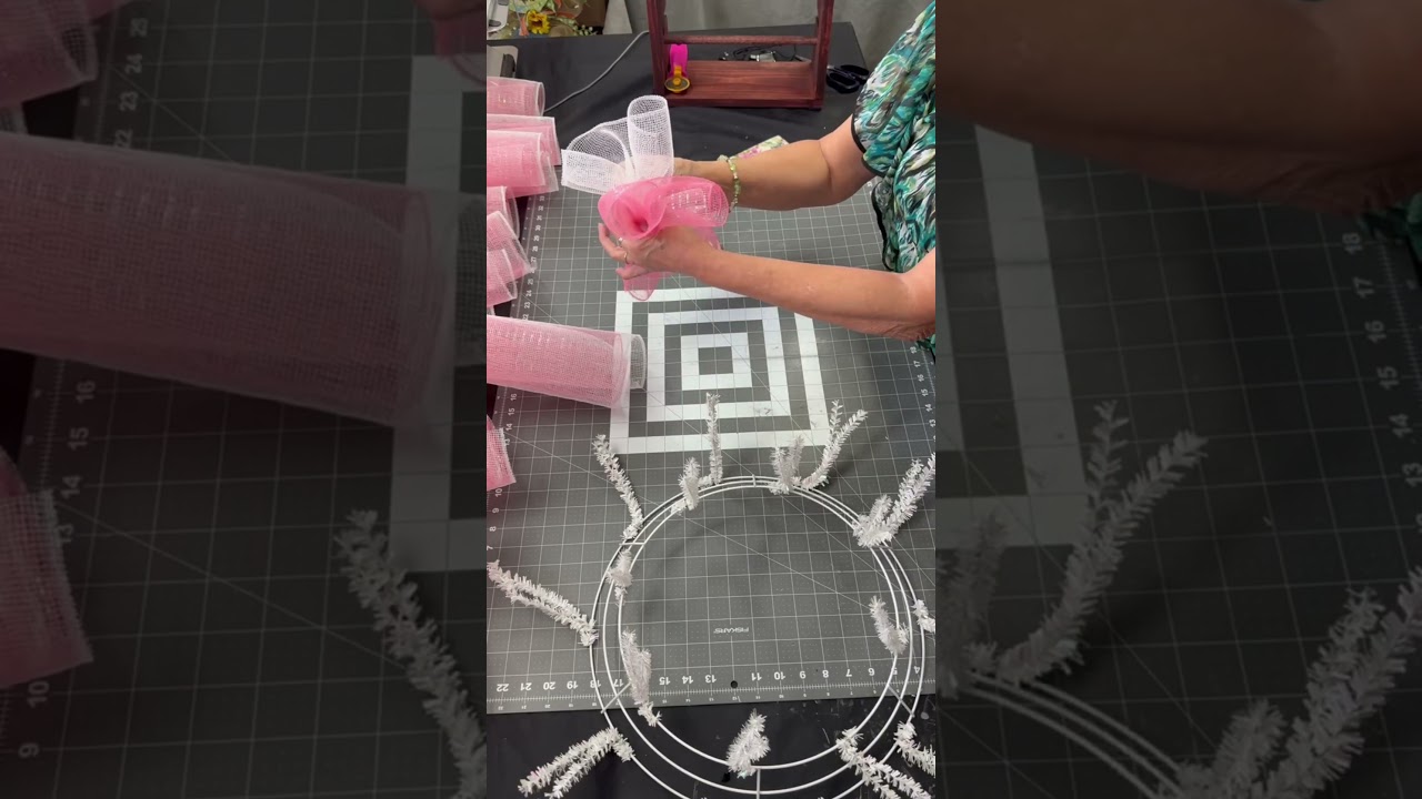 Learn how to Make a cruffle wreath base #howtomakewreaths #wreathmaking #smallbusiness