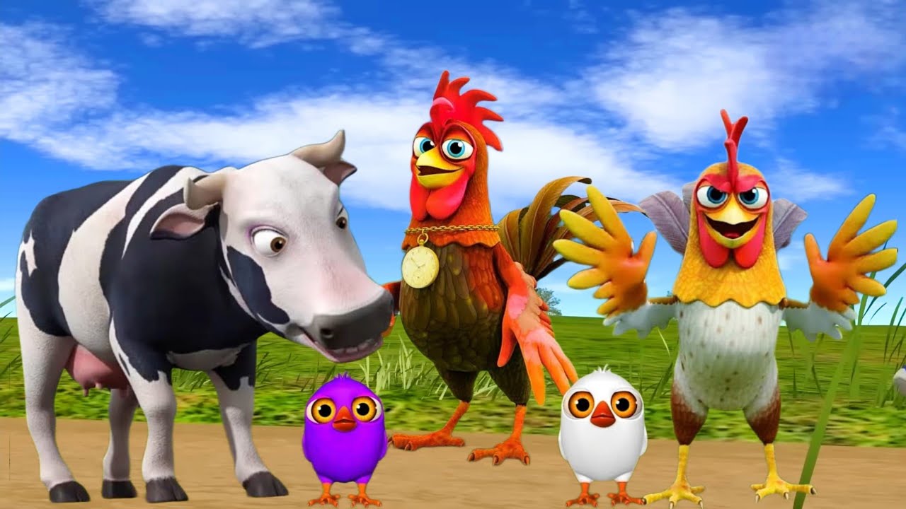 El Pollito Pio 3D - Canciones de la Granja de Zenón Part#025 -el Pollito y el Tractor de la Granja 