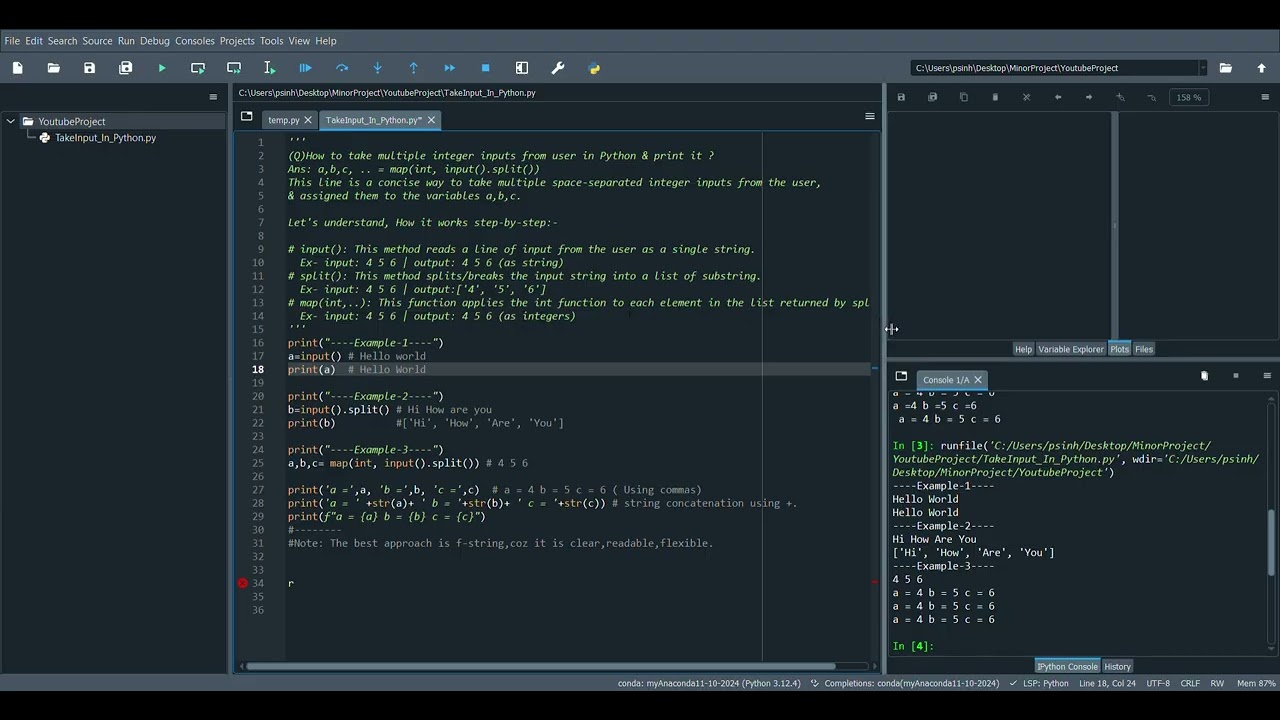 Take Multiple Input In Python