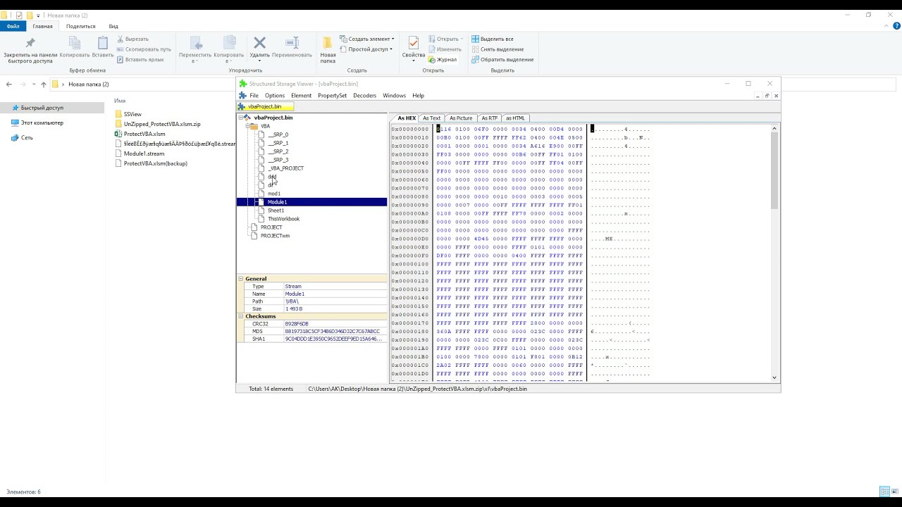 Removing an unviewable password from a VBA project Part 2