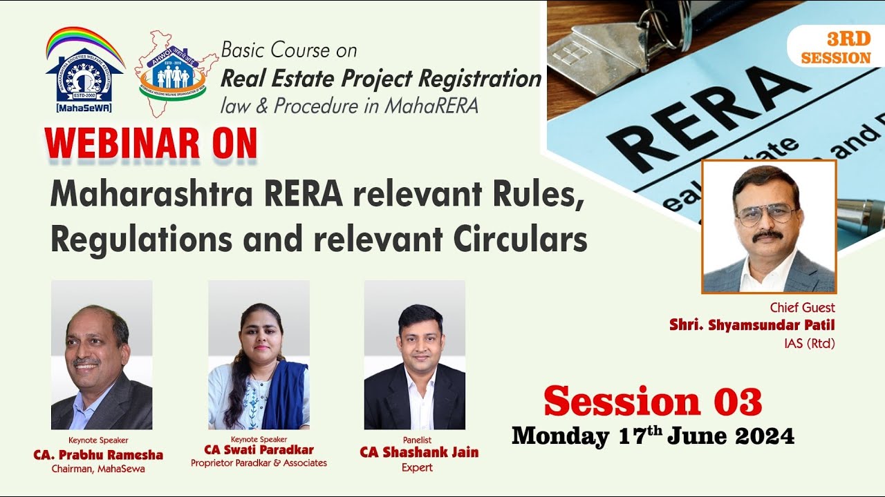 Part 3 | RERA Registration Document Checklist |CA Swati Paradkar | by CA Prabhu Ramesha