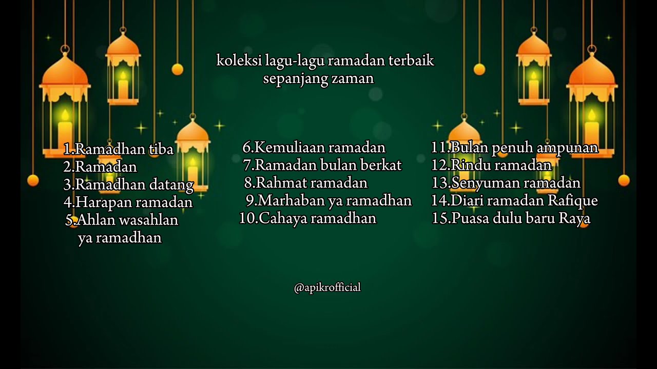 lagu-lagu ramadan terbaik sepanjang zaman Malaysia dan Indonesia.#ramadan #laguramadan #ramadantiba