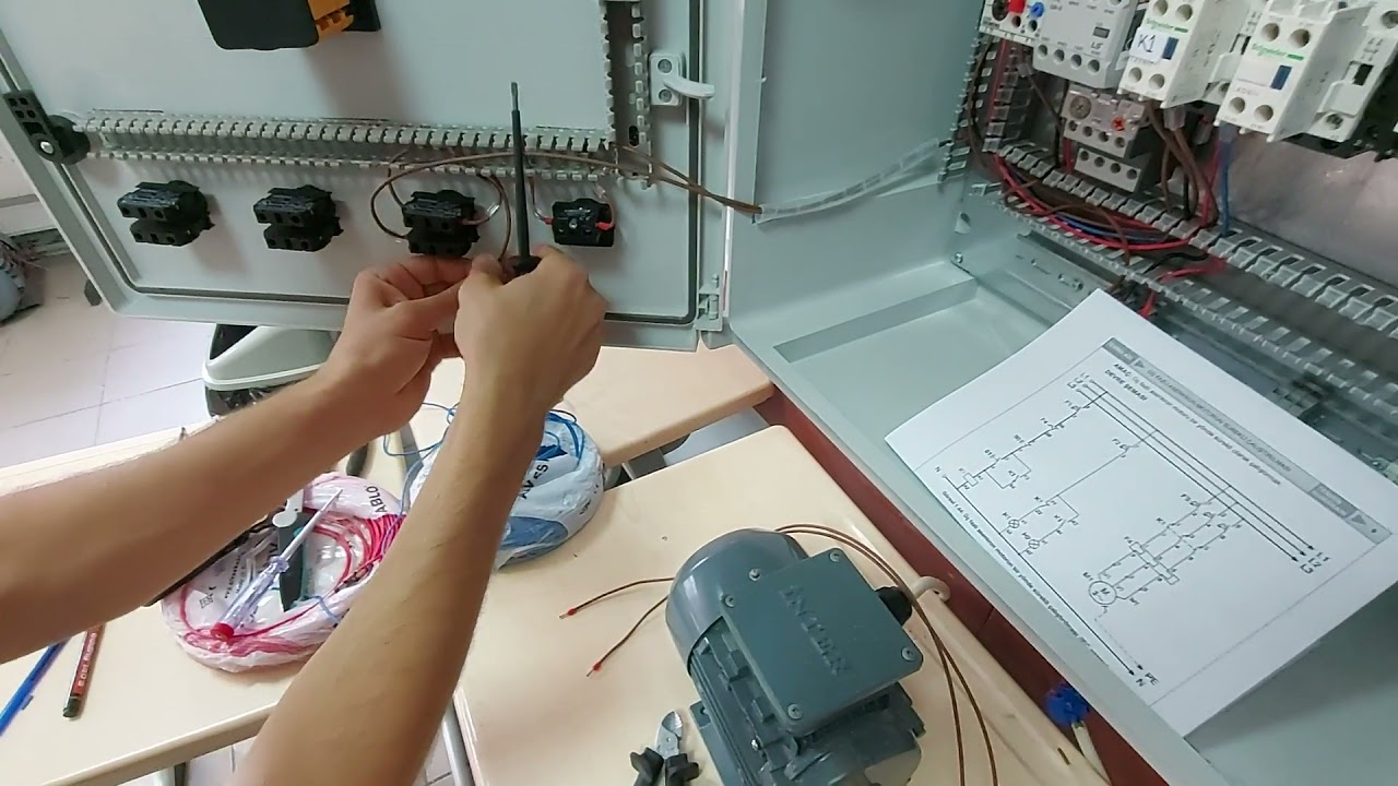 Kumanda Pano Uygulamaları; 3 Fazlı AS Motorun Sürekli Çalıştırılması. (Electrical Control Panel)