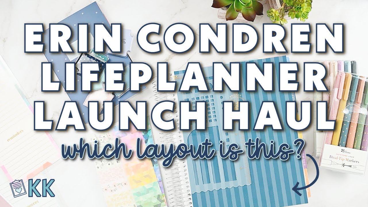 Erin Condren LifePlanner Haul Horizontal Layout Cute Colorful and Pretty Floral Planner Accessories