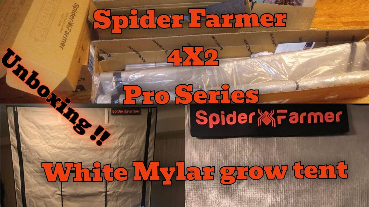 Unboxing and Setting up Spider farmer Pro Series 4x2 grow tent
