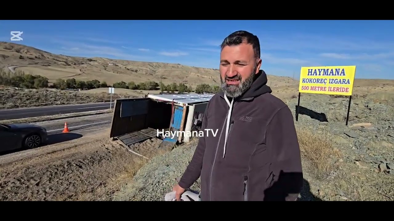 BÜYÜKBAŞ HAYVAN YÜKLÜ TIR DEVRİLDİ ..