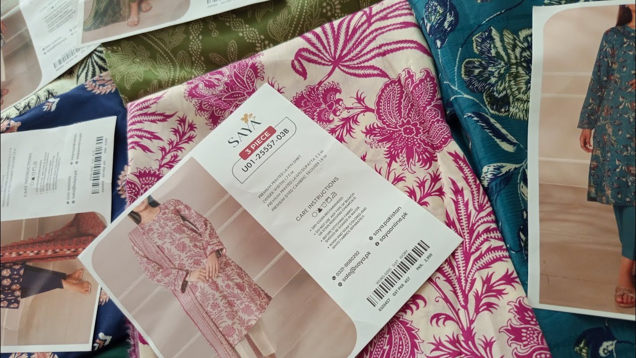 EXCLUSIVE LUXURY PRINTED PREMIUM LAWN COLLECTION | SAYA BRAND 💯 | #pakistanidresses  #eidcollection