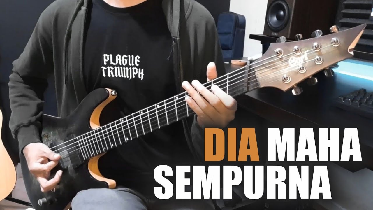 UNGU - Dia Maha Sempurna (Full Guitar Cover) Instrumental + Lirik | Lagu religi paling metal 🤟🏻