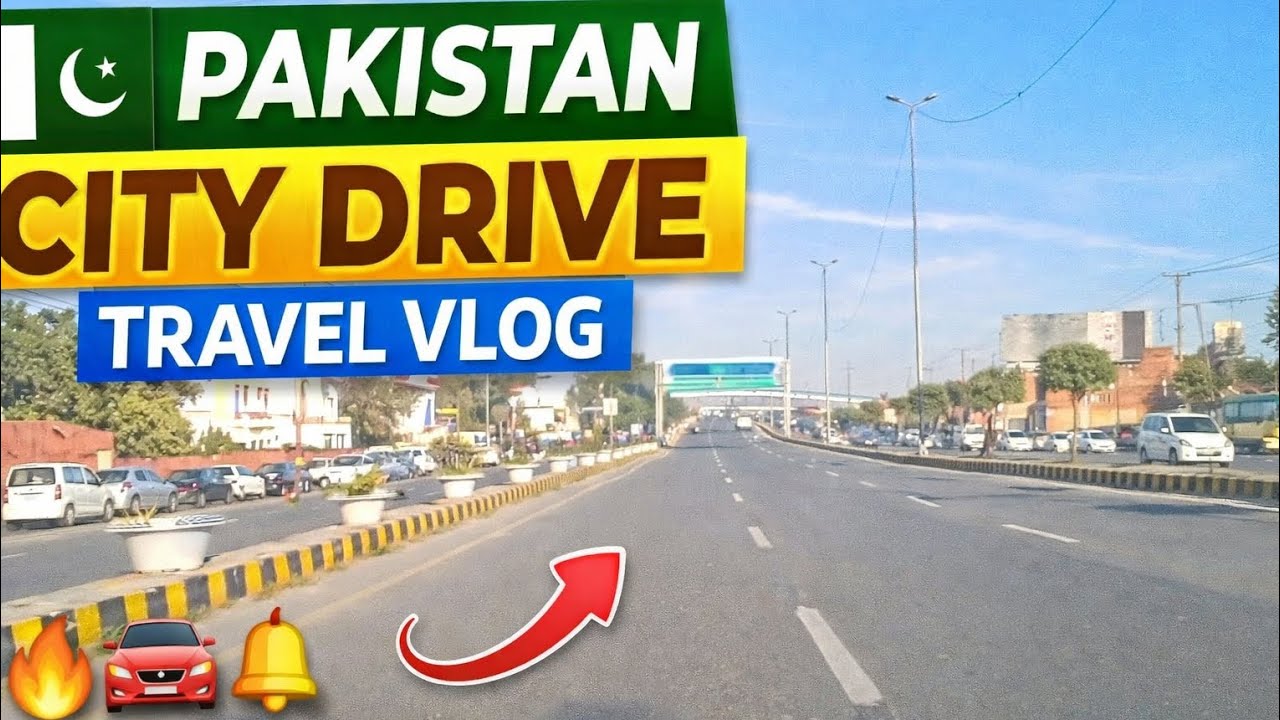 Beautiful City Drive Pakistan 🇵🇰 | Relaxing Road View | 4K Travel Vlog
