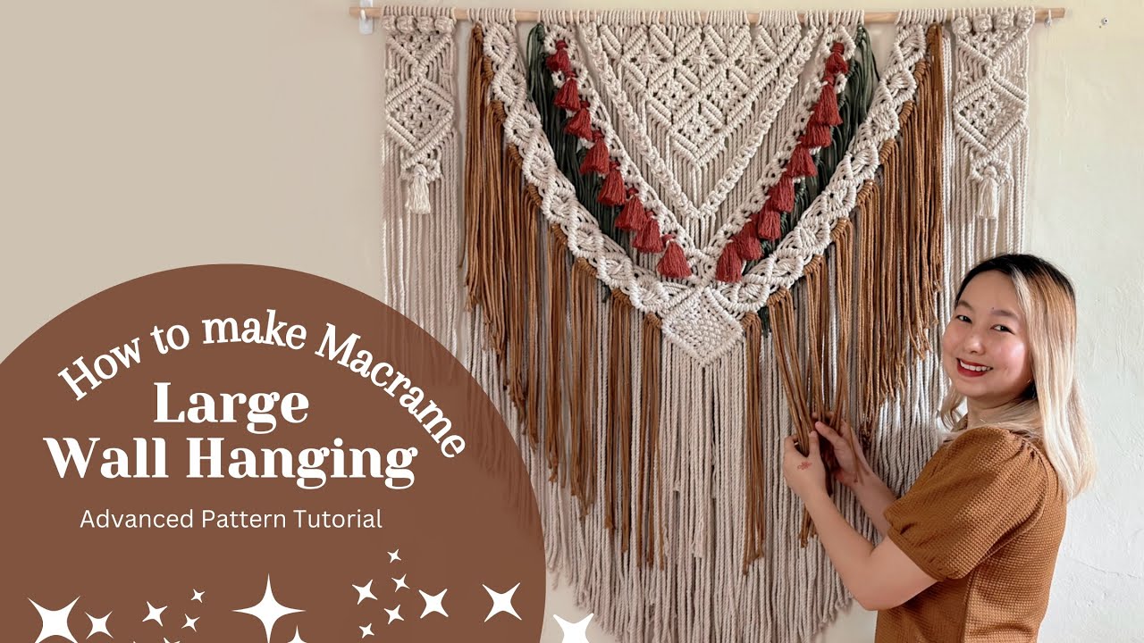 DIY Large Macrame Wall Hanging | Step-by-Step Tutorial (4 x 4 Feet)