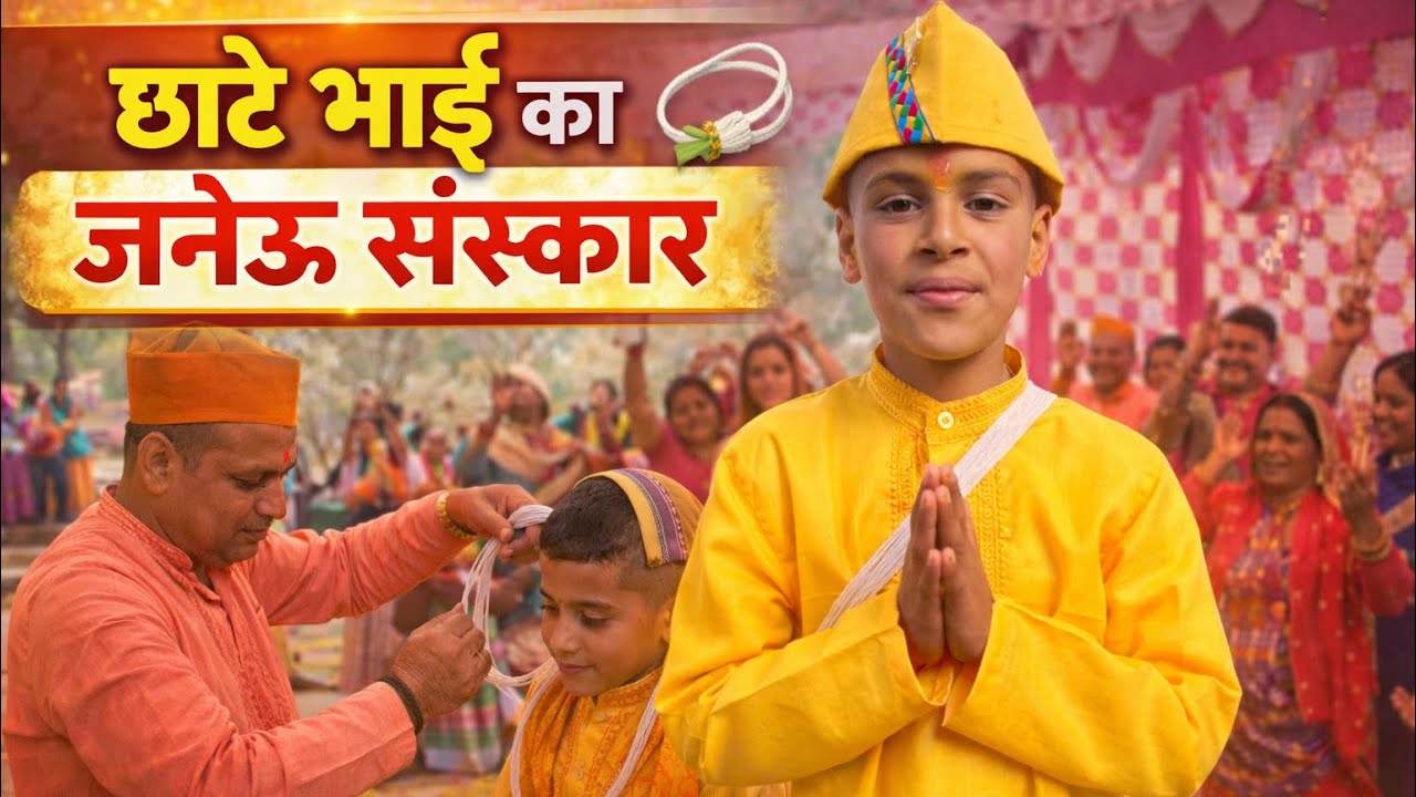 छोटे भाई का जनेऊ संस्कार 🙏 | परिवार के साथ यादगार पल | भाई-बहनों के साथ फुल मस्ती🥳