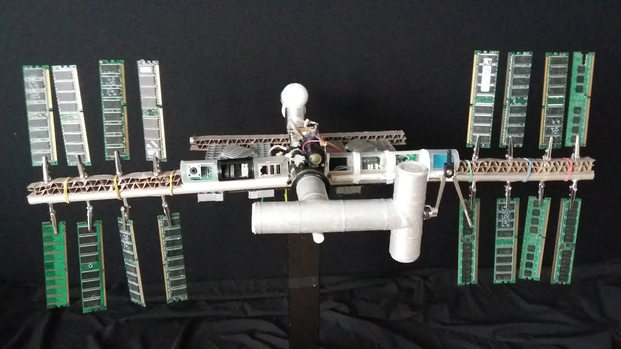 International Space Station Model Made of Junk
