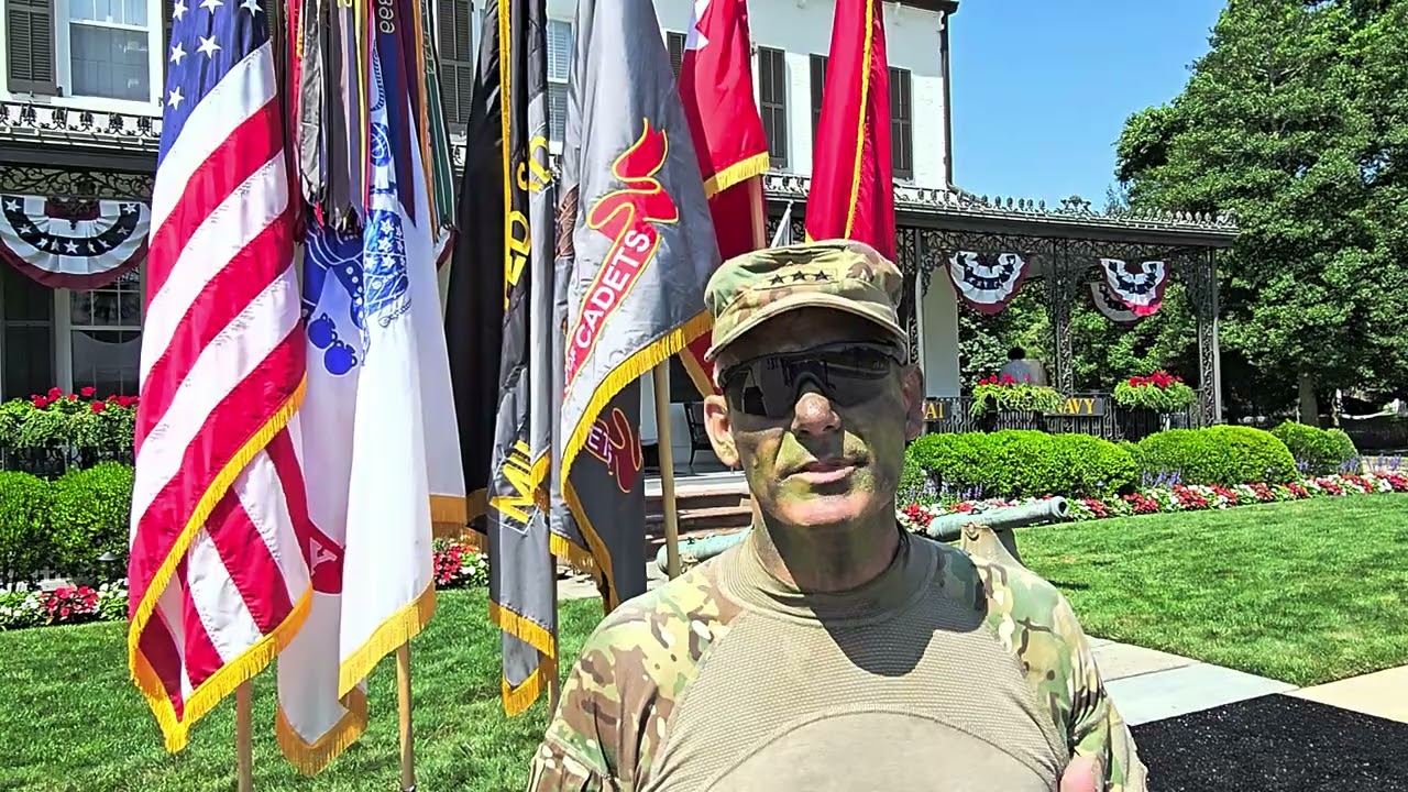 Lt. Gen. Steven W. Gilland Supe West Point post Marchback of Class of 2029 from Basic Training.