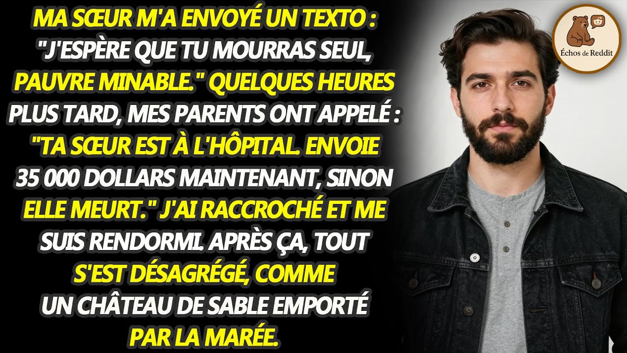 Ma sœur m'a envoyé un texto : 