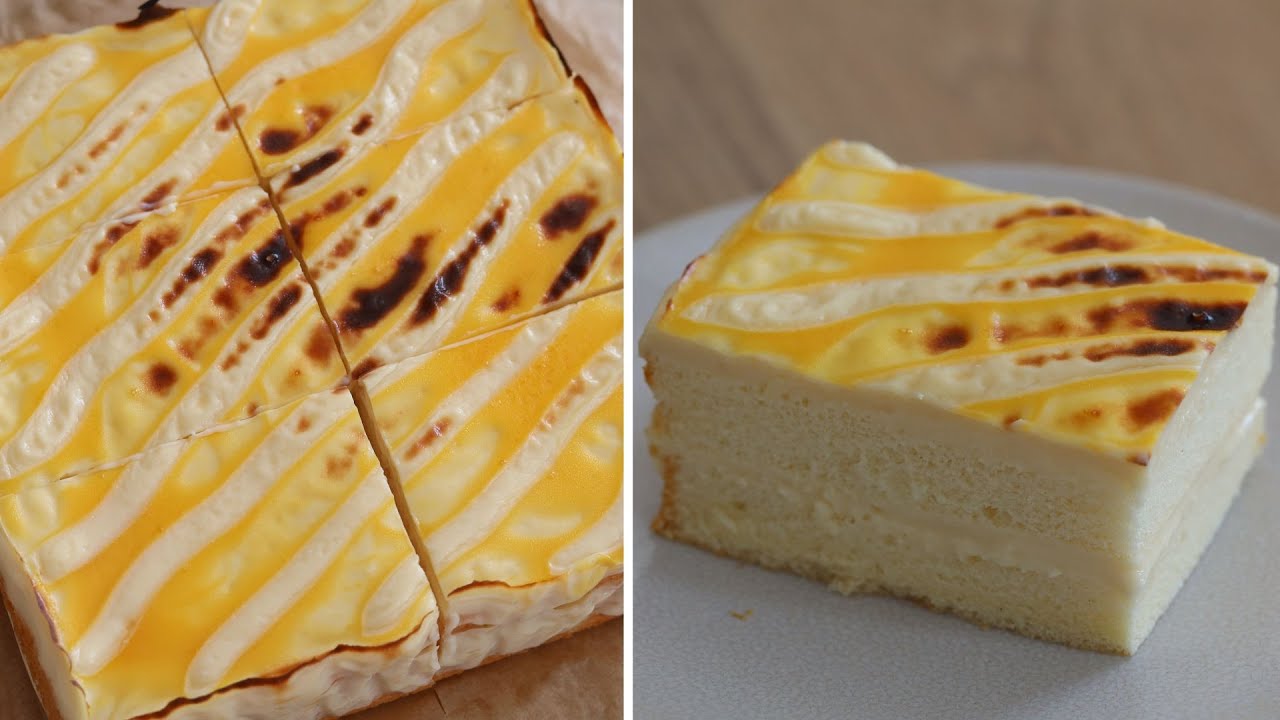 Bánh bông lan sữa chua phô mai nướng | Baked yogurt cheese cake