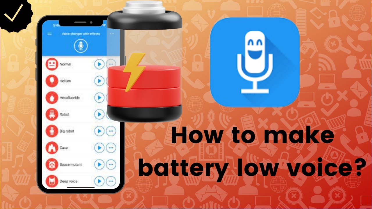 How to make battery low voice in Voice Changer with Effects?