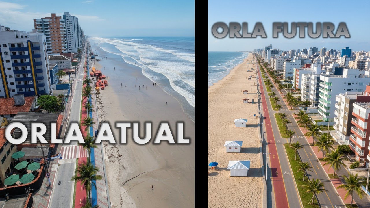 OBRAS ORLA EM MONGAGUÁ AGORA SERÁ EM TODA  EXTENSÃO PROJETO PREVÊ TAMBÉM NOVOS QUIOSQUE EM ALVENARIA