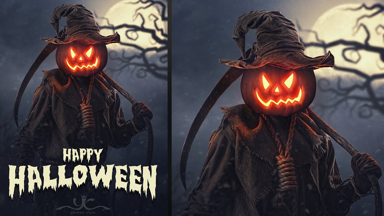 Halloween Scarecrow Poster Photoshop Manipulation Tutorial