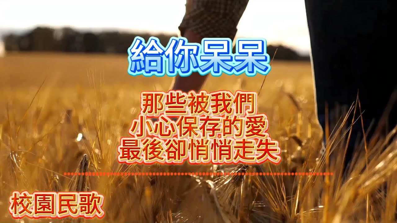 給你呆呆 #校園民歌 #男女對唱