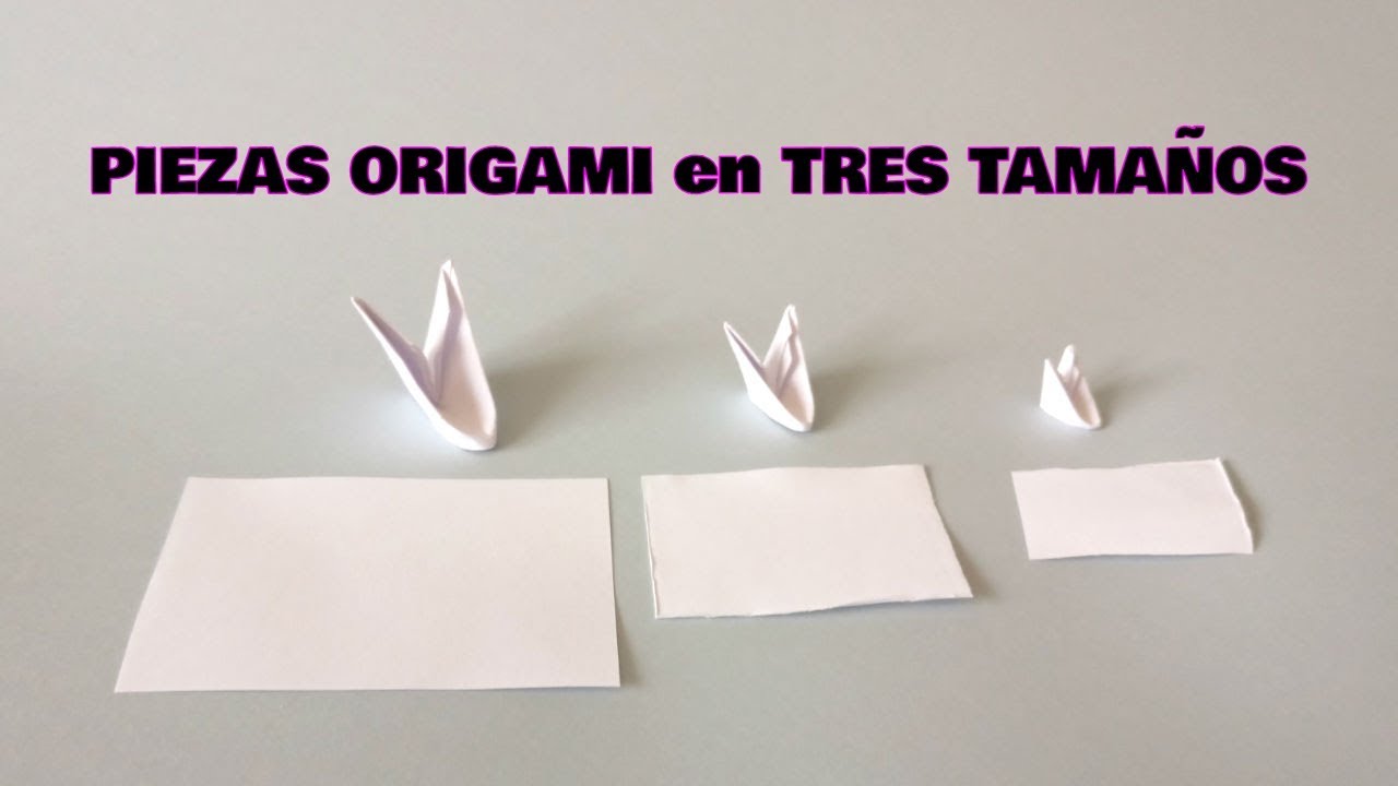 INICIACIÓN ORIGAMI 3D para PRINCIPIANTES/cómo CORTAR PIEZAS de manera RÁPIDA/hacemos TRES TAMAÑOS.