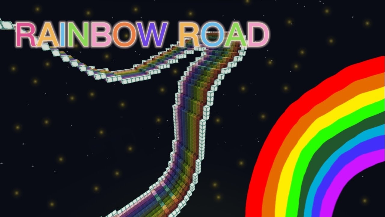 Rainbow Road ‐ Mario Kart in Minecraft Custom Tracks