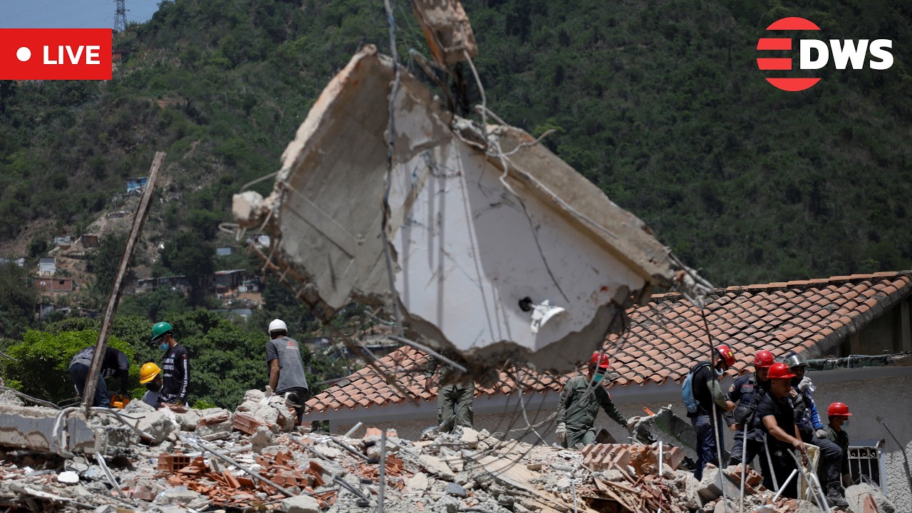 LIVE: Venezuela Quake Disaster Search For Missing Continues Five Days Later | DWS News | AP14