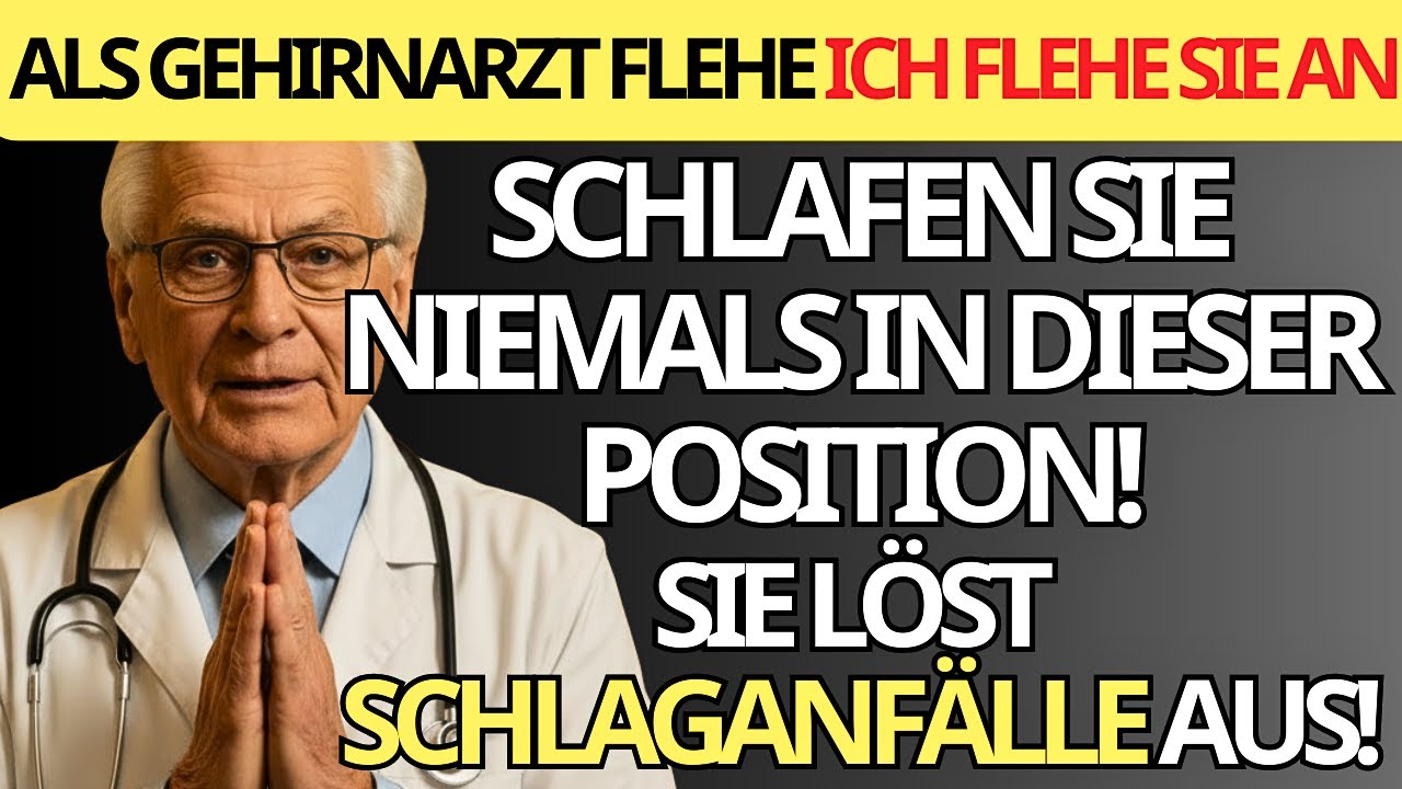 Als GEHIRNARZT bin ich SCHOCKIERT: Diese Schlafposition löst über Nacht Schlaganfälle aus!