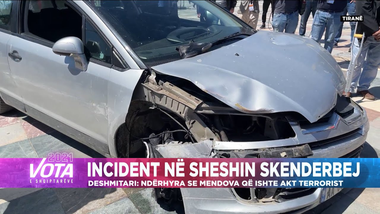 Incident në Sheshin Skënderbej, automjeti futet me shpejtësi në shesh drejt njerëzve