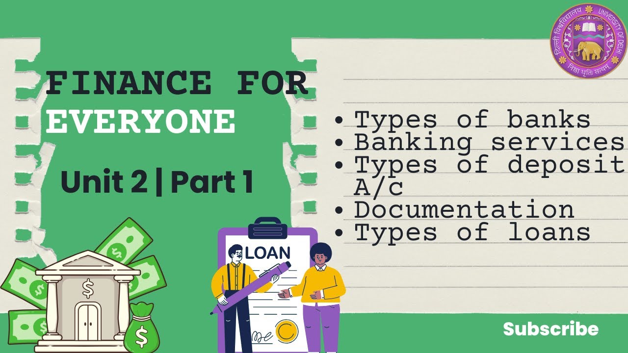 Banking Services | Unit 2 | Finance for Everyone | SEC | Sem 1/3 #sec #financeforeveryone