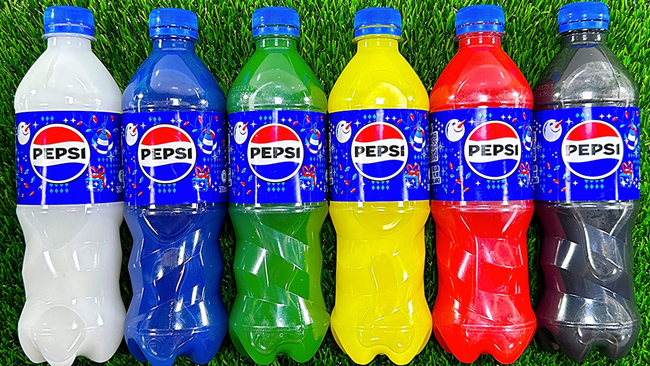 Pepsi Soda Pour & Candy | Rainbow Bottle ASMR (No Talking)