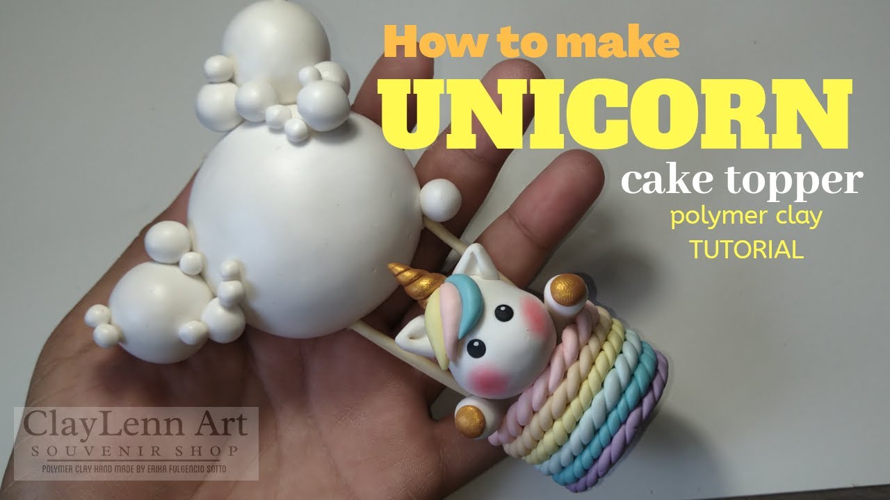 making Unicorn in Polymer Clay  / Unicorn Cake topper Tutorial