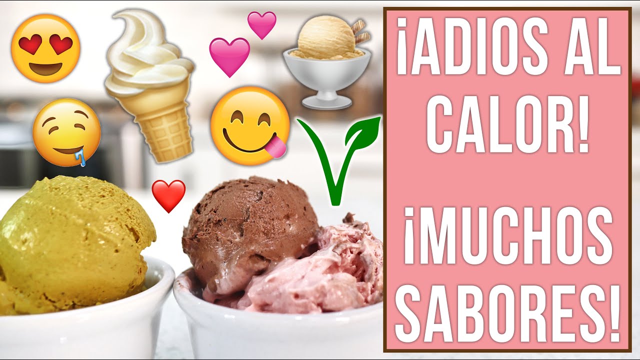 HELADOS FÁCILES - GOLDEN MILK, CHOCOLATE, FRESA Y VAINILLA - VEGANOS - Mixi